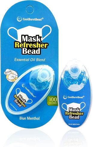 CoolBurstBead Face Mask Refresher, Long-Lasting & Strong Refreshing Fragrance, 2-Pack, with Natural Essential Oils from Herbs and Plants (100 beads/pack) in Saudi Arabia