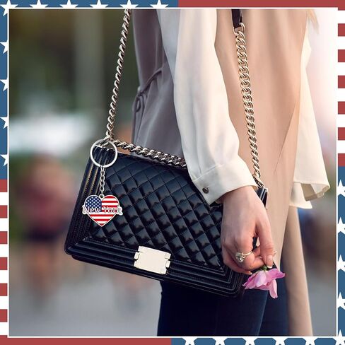 Sureio 25 Pcs NYC Metal Keychain New York American Patriotic Souvenirs Gifts USA Keychain NYC Souvenir Collection Bulk in Kuwait