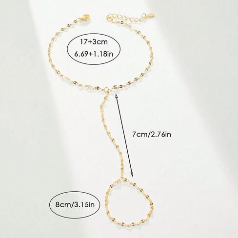Long tiantian Hand Chain Bracelet Gold Bracelets for Women Link Chain Bracelets Trendy Finger Ring Slave Bracelet Jewelry Gifts in Saudi Arabia