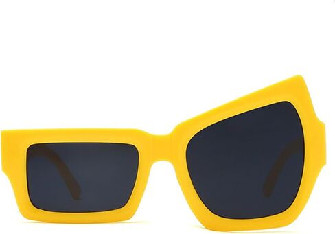 Oversized Irregular Square Funny Sunglasses for Women Men, Trendy Designer Vintage Style Party in Saudi Arabia