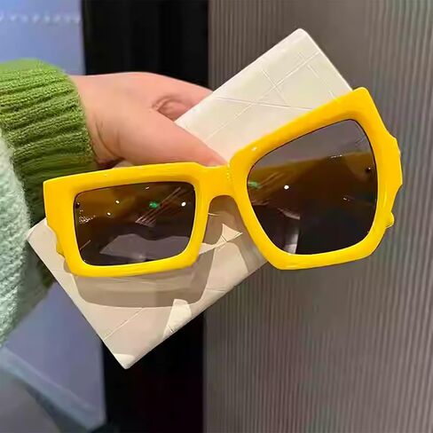 Oversized Irregular Square Funny Sunglasses for Women Men, Trendy Designer Vintage Style Party in Saudi Arabia