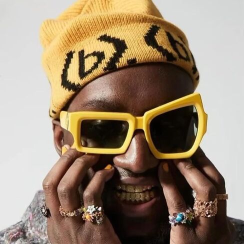 Oversized Irregular Square Funny Sunglasses for Women Men, Trendy Designer Vintage Style Party in Saudi Arabia