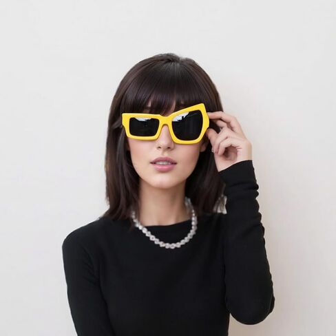 Oversized Irregular Square Funny Sunglasses for Women Men, Trendy Designer Vintage Style Party in Saudi Arabia