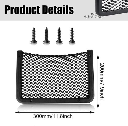 2 قطعة من ABS Plastic Frame Cargo Cargo Nets Net Net Pocket Mesh Net Net Net Net RV Boat Boat Cargo Pocket Organizer Mesh Net Net مع مسامير لشبكة RV التلقائية (16 × 8 بوصة) in Kuwait