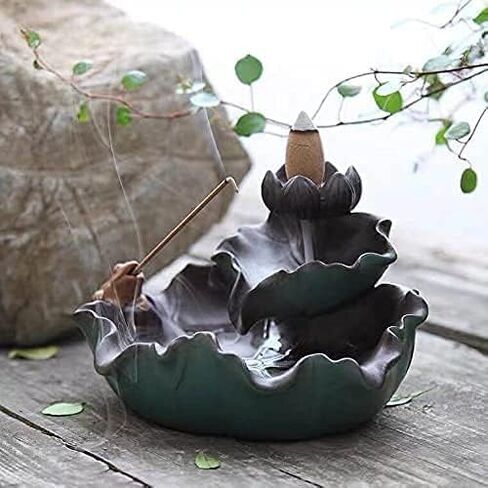 Set of 9 Backflow Incense Cones Gift Variety Pack - White Sage, Dragons Blood, Palo Santo, Jasmine, Lavender, Ocean, Sandalwood, Cinnamon, Rose for Waterfall Aromatic Smoke Fountain Haze Falls in Saudi Arabia