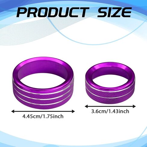 3pcs AC AC Air Switch Butto Cover ، غطاء التحكم في وحدة التحكم في وحدة التحكم في مستوى الراديو ، غطاء سبيكة الألومنيوم لـ Dodge Challenger Jeep Grand Cherokee Chrysler ، إكسسوارات الديكور الداخلية للسيارة (أسود) in Kuwait