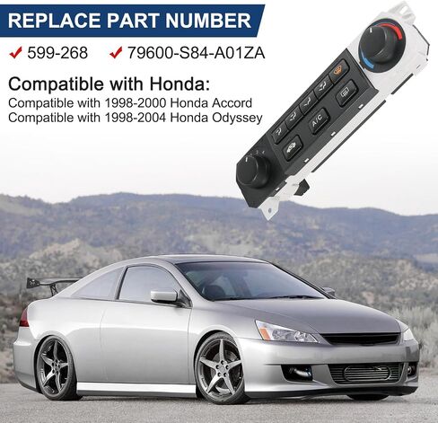 A/C Heater Climate Control Module Compatible with 1998-2000 Honda Accord 1998-2004 Honda Odyssey Replace# 599-268, 79600-S84-A01ZA in Saudi Arabia