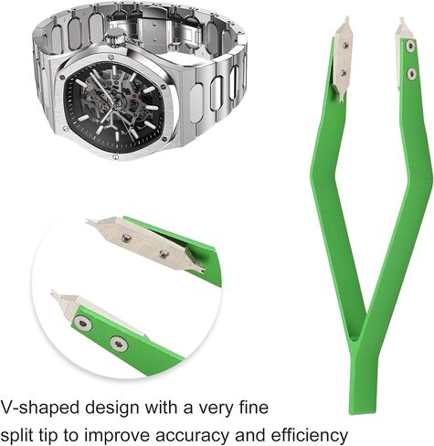VOCOSTE V Shaped Watch Spring Bar Tweezers, Aluminum Alloy Watch Repairing Tool, Remover Repair, Accessory Tool for Watchmaker and Repairer in Saudi Arabia
