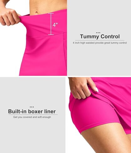 Santiny Women's 17 '' Swim Swek with gobicets High Chected Modest Tummy Control Swimsuit Sweat Suit Suit Suit Sup in Saudi Arabia