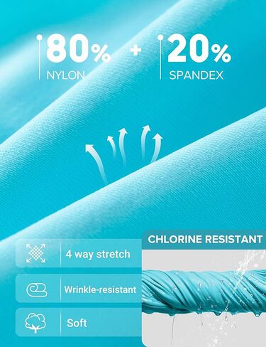 FitsT4 Sports Women's High Waisted 15" Swim Skirts Skort with Shorts 4 Pockets Bathing Suit Swimwear Swimsuit Bottoms in Kuwait