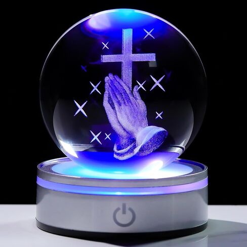 3.15in. Crystal Engraved 3D Solar System Ball with LED Light Base, Solar System Physics Planet Space Model Collectible Decorative Ball Astronomy Universe Gifts for Women Men Kids Birthday in Kuwait