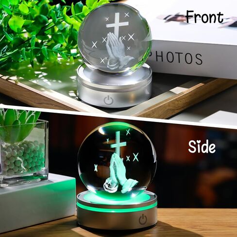 3.15in. Crystal Engraved 3D Solar System Ball with LED Light Base, Solar System Physics Planet Space Model Collectible Decorative Ball Astronomy Universe Gifts for Women Men Kids Birthday in Kuwait