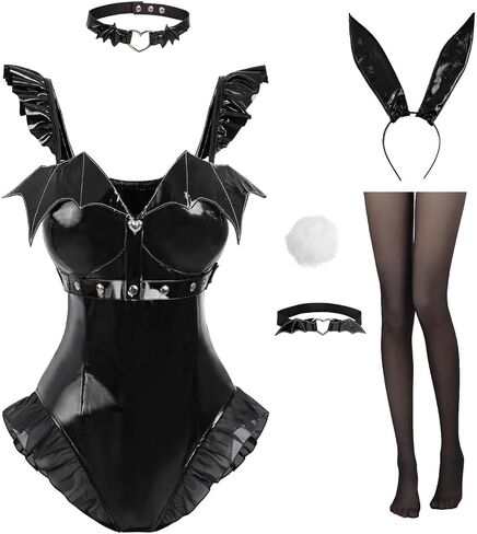 Nuoqi Womens Bunny Suit Come Bunny Girl Cosplay Womens Halloween Bunny Costume in Kuwait