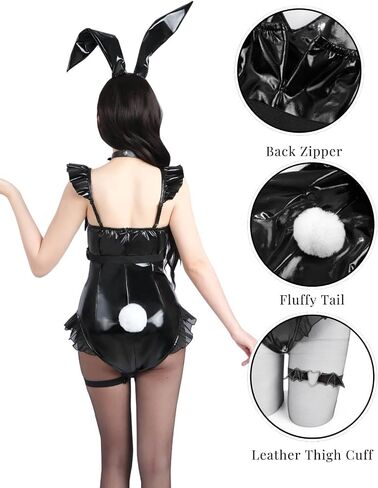Nuoqi Womens Bunny Suit Come Bunny Girl Cosplay Womens Halloween Bunny Costume in Kuwait