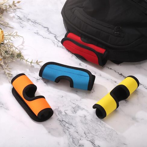 غلاف مقبض الأمتعة UXCELL ، 4 PCS Hollow Neoprene Handbag Cover Cover معرفات الأمتعة معرفات حقيبة حقيبة لأكياس السفر للأمتعة ، الأرجواني in Kuwait