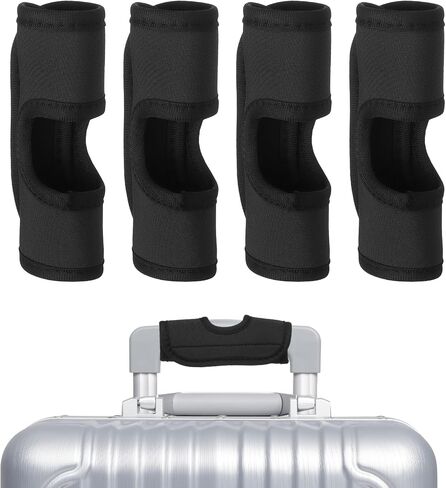 غلاف مقبض الأمتعة UXCELL ، 4 PCS Hollow Neoprene Handbag Cover Cover معرفات الأمتعة معرفات حقيبة حقيبة لأكياس السفر للأمتعة ، الأرجواني in Kuwait