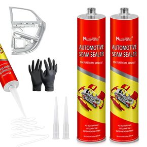 Polyurethane Seam Sealer Automotive, Polyurethane Sealant, Paintable – Durable & Flexible Body Filler – White Body Seam Sealer for Metal Surfaces on Cars, Trucks, and More (2 Packs)