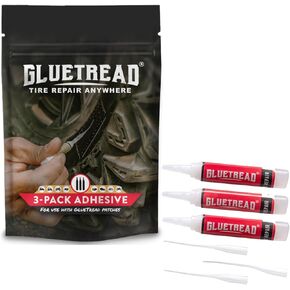GlueTread Adhesive 3-Pack Additional Glue for GlueTread Sidewall Puncture Tire Repair Kits for Off-Road Vehicles Rubber to Rubber Adhesive