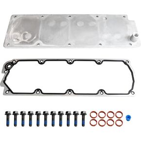 Mitzone LS Gen 4 Valley Cover Cover Plate مع طقم حشية ومسامير ، متوافقة مع 2007-2013 Chevy Silverado GMC Sierra SUV ، LS2/LS3/LS7/L92 4.8L 5.3L 6.0L 6.2L محركات