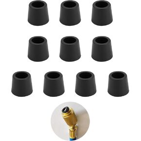 10PCS HVAC Hose Gasket Kit,1/4 Inch Rubber O Ring Kit for Protection of Air Conditioning Systems,Professional Tightly Charging Hose Gasket Car Accessories for Repair & Replacement