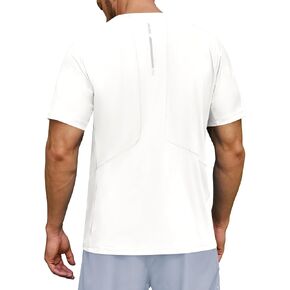 Men's UPF 50+ Sun Protection Athletic Shirts Short Sleeve Running Workout Gym Tshirts Quick Dry Swim Shirt for Rash Guard in Kuwait