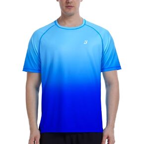 Roadbox Men's Swim Shirts Short Sleeve, UPF 50+ UV Sun Protection SPF Rash Guard, Quick Dry Surf Water Beach Fishing T Shirt