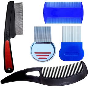 5 Set Dandruff Removal Fine Tooth Combs For Women | Fleas Removal| Helps In Removing Lice | Peines Para Piojos Y Liendres | Scalp Scraper | Lice Comb For Kids Women Men| Dog Flea Treatment