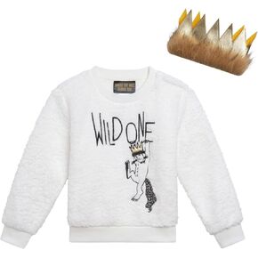 Warner Bros. Where the Wild Things Are Cozy Sherpa Sweatshirt and Felt Faux Fur Crown Toddler to Little Kid Sizes (2T - 6)