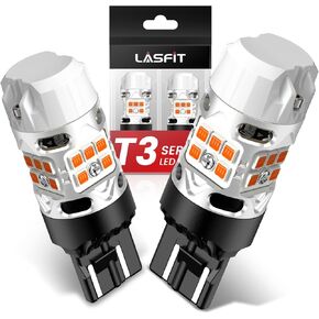 LASFIT Switchback LED Bulb for Toyota Tacoma 4TH Gen 2024-2025 T3 7443 7444na Front Turn Signal Parking Light Built in Resistor 100% Error Free White Amber (2pcs)