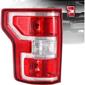 Tail Lights Assembly Compatible with 2018 2019 2020 Ford F-150 Right Passenger Side Rear Light Brake Lamp Taillight with Bulb and Harness Replace JL3Z13404H