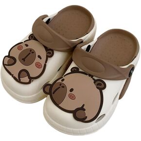 Cute Capybara Slippers for Kids,Kids Girls Boys Clogs Garden Shoes,Funny Toddler Animal Slides Sandals,Water Shower Beach Pool Slippers Indoor Outdoor