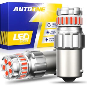 AUTOONE 1156 LED Bulb, LED Reverse Lights 300% Brighter BA15S 7506 1003 1141 P21W 6500K White LED Replacement for Backup Light, Tail Light, Pack of 2