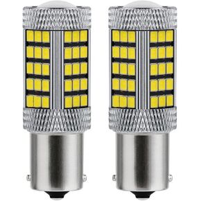 تم ترقيته 1156 لمبة LED ， مصابيح LED مشرقة فائقة ، مصابيح عكسية ， 1500 لومن ، مع عدسة جهاز العرض. الضوء الخلفي الخلفي ضوء الذيل ، 2 حزمة ، 6000k أبيض ، 12 فولت-30 فولت