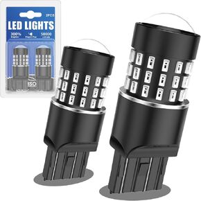 7443 LED Bulb Red, Super Bright Brake/Tail Light Bulb for Chevy Silverado 1500(2014-2015-2016-2017-2018-2019-2020-2021), 300% Brighter 4000LM T20 W21W 7440 7444 Replacement, Canbus-Ready, Pack of 2