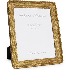 5x7 Picture Frame Vintage Gold Frames, Ornate Leaf Textured Hand-Crafted Resin with Glass Front, Gold Picture Frames for Tabletop Display, Retro Design Home Decor