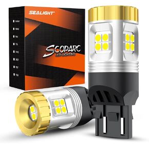لمبة إضاءة عكسية ، 1200 ٪ أكثر إشراقًا لمبة LED ، 3156 3056 3057 4157 LED White White for Light Backup Light Lights Drl Morking Switch Lights (حزمة 2)