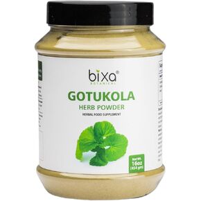 bixa BOTANICAL Ayurvedic Natural Herbal Supplement Gotu Kola (Centella Asiatica) Pure Authentic Premium Quality | Improve Overall Health (16 Ounce (Pack of 1), Gotu Kola Powder)