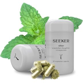 SEEKER Botanical Supplement by Setas – Organic Motherwort, Gotu Kola, & Holy Basil to Support Deep Introspective Reflection & Self-Exploration, Vegan & Non-GMO, 60-Day Supply