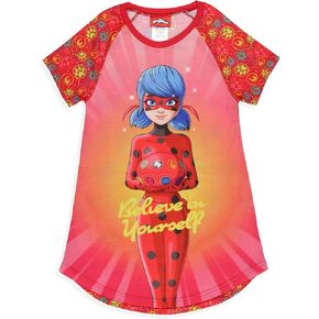 معجزة: حكايات من الخنافس و Cat Noir Girls Liegown Sleep Pajama Shirt