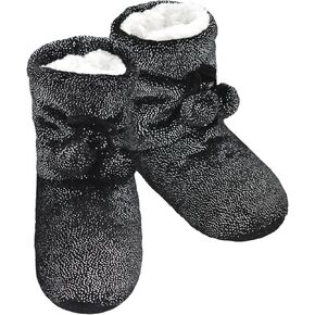 Panda Bros Women's Clipper Sock Indoor Super Super Warm Dark Whip -blousies slippers ، Winter Fluffy House Socks with Grippers