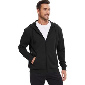 LETAOTAO Lightweight Hoodie Men Zip Up Hooded Sweatshirt Thin Slim Fit Jacket Available in Regular & Tall Sizes