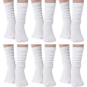 Bencailor 6 Pairs Women Slouch Fuzzy Socks Warm Cotton Scrunch Boot Winter Fluffy Slipper Socks