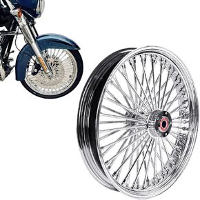 21 * 3.5'' 52 Stainless Steel Spokes Front Dual Wheels W/ABS Bearing for 2008-later Touring 21 Inch Harley Wheels and Rims Updating