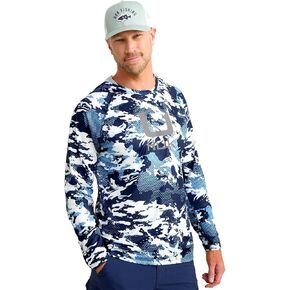 Huk Mens KC Scott Pursuit Pursuit Hoodie ، قميص صيد مقنع ، Marolina Blue ، 3x-Large