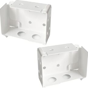 Cutelec 2pcs Box Mounting Bracket for Low Profile Blinds 2inch White Color Window Blinds Headrail Holder Bracket