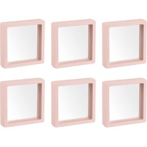 حامل عرض إطار عائم من MECCANIXITY صندوق عرض مجوهرات ثلاثي الأبعاد مقاس 3.54 × 3.54 × 0.79 بوصة، عبوة خضراء مكونة من 6 قطع