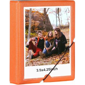 يرفع كتاب ألبوم صور Polaroid الصغير مع 32 Pocket 3.5x4.25 بوصة الصور التي تناسب Polaroid I-Type و 600 و SX-70 الصور الفورية و Fujifilm Instax Wide Square Picture （Blue）