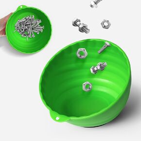 Tahoe Trails Magnetic Tray 3-Piece, Magnetic Parts Tray for Screws, Bolts, Nuts and Other Small Metal Parts and Tools, Tool Tray for Mechanics, Orange