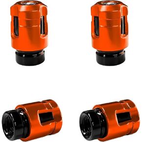 4 PCS Car Tire Valve Stem Caps, Unique Shape Aluminum Alloy Wheel Valve Covers, Corrosion Resistant Leak-Proof Tire Valve Stem Cover, Universal Vehicle Wheel Accessories (Red)