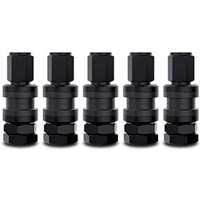 CKAuto 5 Pcs VS33/TR33E Tubeless Metal Clamp-in Valve Stems, Black Finish